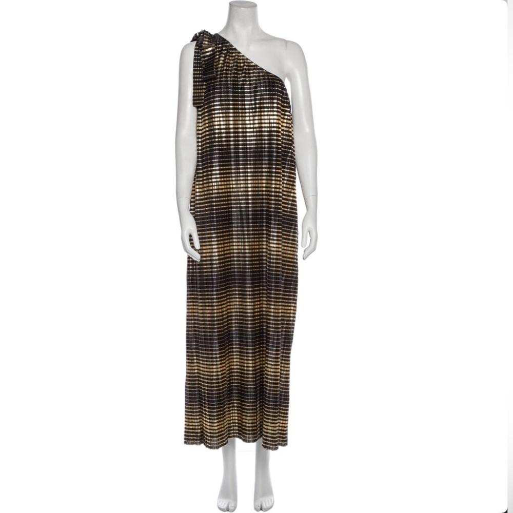 Vivienne Hu One shoulder Tent Party Dress Striped Small